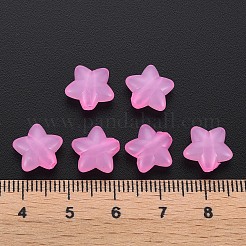 透明なアクリルビーズ  模造ゼリー  スター  ショッキングピンク  10x10.5x6mm  穴：1.6mm  約885個/262g&nbsp;LS-MACR-S373-26E-10