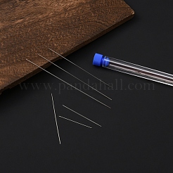 6本6サイズ高炭素鋼ビッグアイビーズ針  45~125x0.5x0.2mm  1個/サイズ&nbsp;NEED-YW0001-03