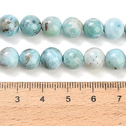 天然石ラリマービーズ連売り  スムーズなラウンド  8.5~9.5mm  穴：1mm  約42個/連  15.55''（39.5センチメートル）&nbsp;GG-CBA007A-B01-8.5mm
