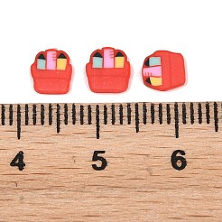 新学期に向けて手作りのポリマークレイ製カボション  定規付きペン  レッド  5.5~6.3x4.7~6x0.5~0.8mm  約19230個/500g&nbsp;CLAY-A007-16B