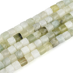 天然岫岩のヒスイのビーズ連売り  コラム  4~4.5x4.5~5mm  穴：1mm  約88~91個/連  15.16~15.35''（38.5~39センチメートル）&nbsp;G-T141-86B-01