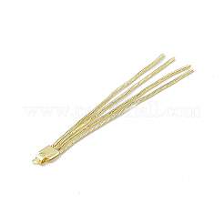 真鍮ラウンドスネークチェーンタッセルビッグペンダント  ゴールドカラー  65.5x4.5x2mm  穴：1.2mm&nbsp;LS-KK-P227-07G