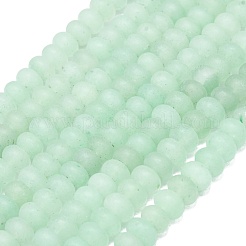 天然石グリーンアベンチュリンビーズ連売り  艶消し  ロンデル  8x5mm  穴：1.4mm  約73~75個/連  14.96''~15.16''（38~38.5センチメートル）&nbsp;G-P575-A02-8x5mm-04