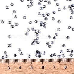 TOHOラウンドシードビーズ  日本製シードビーズ  （クリスタルネイビーブルーの裏地付き光沢362)個  8/0  3mm  穴：1mm  約222PCS /ボトル  10 G /ボトル&nbsp;SEED-JPTR08-0362