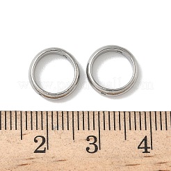 304ステンレス鋼ビーズフレーム  リング  ステンレス鋼色  10x2.5mm  穴：0.8mm  内径：8mm&nbsp;STAS-L300-009B-P
