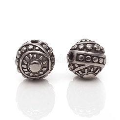 304ステンレススチールビーズ  太陽とラウンド  アンティークシルバー  11.5x12.5mm  穴：2mm&nbsp;STAS-I134-13AS