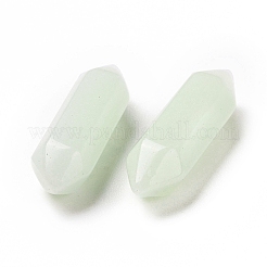 ガラスビーズ  蓄光/暗闇の中で光る  穴がない  二重終端ポイント  ライトシアン  22~23x6x6mm&nbsp;GLAA-K058-03A