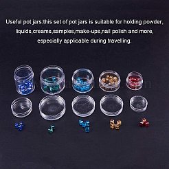 プラスチックビーズ収納ケース  コラム  透明  20個/セット&nbsp;CON-PH0001-18