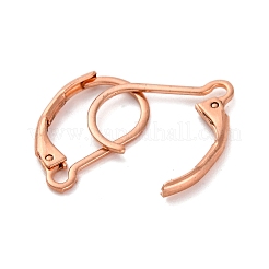 304ステンレススチールフレンチフックピアス金具  ローズゴールド本金メッキ  16.5x10x2mm  ピン：1mm&nbsp;STAS-K233-04RG