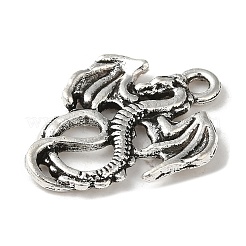 合金のチベット風チャーム  ドラゴンチャーム  アンティークシルバー  21x16x1mm  穴：1.8mm&nbsp;TIBE-P002-01AS