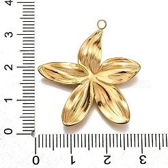 304ステンレスペンダント  花のチャーム  18KGP本金メッキ  31.5x29.5x4mm  穴：2mm&nbsp;STAS-M116-03G