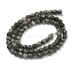 天然ラルビカイトビーズ連売り  多面カット  ラウンド  4mm  穴：0.8mm  約82個/連  14.25インチ（36.2cm）&nbsp;G-E571-A09-04