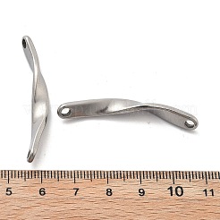 変色防止202ステンレススチールコネクタチャーム  ツイストバー  ステンレス鋼色  43.5x5.5x2mm  穴：2.5mm&nbsp;STAS-R138-01P