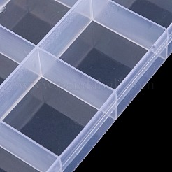 クリアプラスチックビーズ収納ケース  28コンパートメント  DIYアートクラフト用  ネイルダイヤ  ビーズ収納  長方形  透明  22x13.2x1.9cm&nbsp;X1-CON-YW0001-13