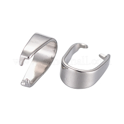 変色しにくい201ステンレススチール製スナップオンベイル  ペンダント作りに  ステンレス鋼色  6.5x6x3mm&nbsp;STAS-K146-067-3x7mm