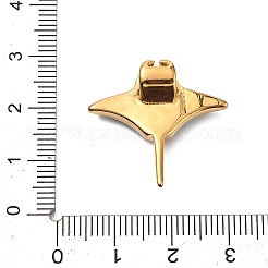 オーシャン304ステンレススチールエナメルペンダント  ゴールドカラー  マンタ  24x25x8mm  穴：5x4mm&nbsp;STAS-P395-01D-G