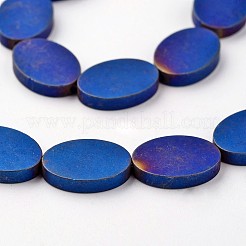 電気メッキ磁気無し合成ヘマタイトビーズ連売り  艶消し  オーバル  ミックスカラー  14x10x3mm  穴：1mm  約29個/連  15.7インチ&nbsp;G-F300-10-F