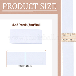 コットンリボン  ホワイト  1-1/4インチ（32mm）  約5.47ヤード（5m）/ロール&nbsp;SRIB-WH0011-400C