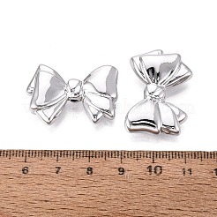 UVメッキアクリルビーズ  蝶結び  銀メッキ  20.5x29.5x8mm  穴：2mm&nbsp;OACR-N160-37B