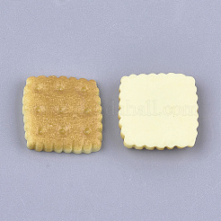 樹脂カボション  模造食品  ビスケット  ナバホホワイト  25x24.5x4.5~5mm&nbsp;CRES-T010-121