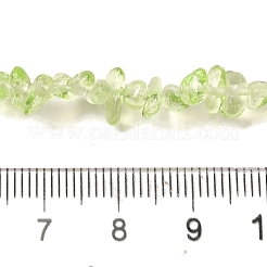 透明ガラスビーズ連売り  天然石風  ナゲット  緑黄  2.5~4x3~12x2~4mm  穴：0.5mm  30.71''（78センチメートル）&nbsp;GLAA-P060-01C-18