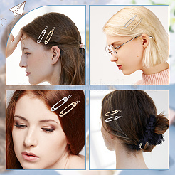 40個 2色 亜鉛合金ヘアピン  ポニーテールホルダーステートメント  女性のためのヘアアクセサリー  プラチナ·ゴールデン  52x9x6mm  20個/カラー&nbsp;PHAR-CP0001-09