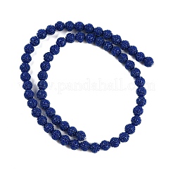 合成サンゴ彫刻ビーズ連売り  染め  ラウンド  ブルー  6mm  穴：1.2mm  約60個/連  12.80''（32.5センチメートル）&nbsp;CORA-M001-14