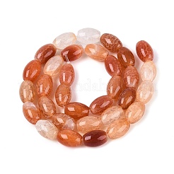 天然石瑪瑙ビーズ連売り  染め  ライス  チョコレート  11.5~12.5x7.5~8.5mm  穴：1~1.2mm  約31~33個/連  14.57~15.35インチ（37~39cm）&nbsp;G-N362-18A-08