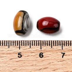 不透明ガラスビーズ30個。  オーバル  ミックスカラー  12x8mm  穴：1.6mm&nbsp;EGLA-L047-10