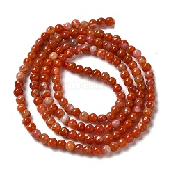 天然南赤瑪瑙ビーズ連売り  ラウンド  3~3.5mm  穴：0.6~0.7mm  約120~150個/連  15.16~15.55''（38.5~39.5センチメートル）&nbsp;G-B090-A04-03
