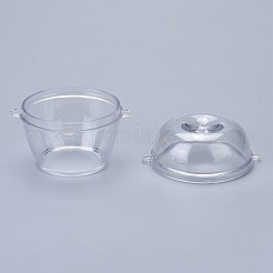 プラスチックキャンドル型  キャンドル作りツール用  リンゴの形  透明  81x70x67mm  穴：40mm  内径：61mm&nbsp;DIY-I035-10