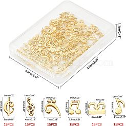 15セット5色音符シンボル合金カボション  音符樹脂フィラー  エポキシ樹脂用品用充填アクセサリージュエリー作り  ミックスカラー  6~9.6x3.5~8.2x1mm  3セット / カラー&nbsp;DIY-OC0008-21
