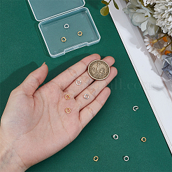 12個 2スタイル 925スターリングシルバーオープン丸カン  丸い輪  プラチナ·ゴールデン  6x1~1.2mm  内径：3~3.3mm  6個/スタイル&nbsp;STER-PH0004-62