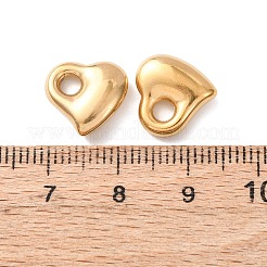 304ステンレスペンダント  イオンプレーティング（ip）  ハートチャーム  18KGP本金メッキ  11.5x12x4mm  穴：2.5mm&nbsp;STAS-I330-71G