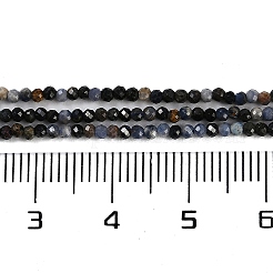 天然サファイアビーズ連売り  多面カット  ラウンド  2mm  穴：0.5mm  約184個/連  37.5~38cm&nbsp;X-G-P553-G07-01