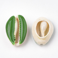 カウリーシェルビーズ  エナメル  穴なし/ドリルなし  ミックスカラー  20~26x13~18x5~7mm&nbsp;SHEL-S274-04