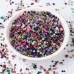 ガラスシードビーズ  混合形状や混合サイズ  カラフル  2~6x2~5x2~5mm  穴：1mm  約24000個/500g&nbsp;MACR-S139