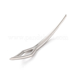 ひし形の鉄のドレッドヘアインターロック針ツール  シスターロックかぎ針編みツール  プラチナ  63x8x2mm  穴：4mm&nbsp;TOOL-B004-05P