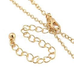 ステンレス鋼の二重層ネックレス  天然シェル＆フラットラウンドチャームネックレス  ゴールドカラー  14.76インチ（37.5cm）&nbsp;KR9676