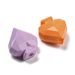 不透明焼付塗装アクリルビーズ  多面カットハート  ミックスカラー  20.5x18.5x11mm  穴：3.2mm&nbsp;X-MACR-M031-06