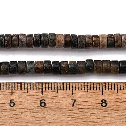 天然な黒雲母ビーズ連売り  ディスク  ヒシビーズ  4~5x2~2.5mm  穴：0.7mm  約160個/連  15''（38.1センチメートル）&nbsp;G-L624-I12-2x4mm