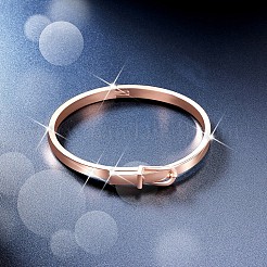 真鍮バングル  バックル付き  ローズゴールド  2-1/4インチx2-1/2インチ（56x63mm）&nbsp;JB384A