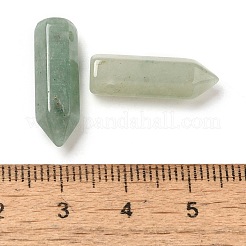 天然の緑のアベンチュリンはペンダントを指摘  ファセット加工された弾丸型チャーム  20~20.5x6.5~7x6~6.5mm  穴：1.6mm&nbsp;G-C158-05L