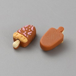 オペーク樹脂カボション  模造食品  アイスクリーム  チョコレート  15x7.5x5mm&nbsp;RESI-CJC0011-53I