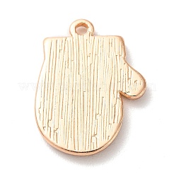 クリスマス亜鉛合金エナメルペンダント  ライトゴールド  手袋  21.8x16x2mm  穴：1.6mm&nbsp;PALLOY-K008-03E-KCG