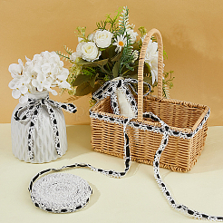 ポリエステルの蝶結びリボン  服飾材料  ブラック  5/8~3/4インチ（17~18mm）&nbsp;OCOR-WH0112-052B