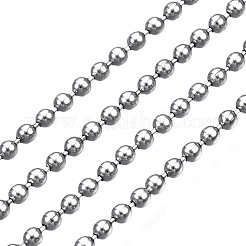 変色しにくい304ステンレススチールボールチェーン  スプールで  ステンレス鋼色  1.5mm  約49.21フィート（15m）/ロール&nbsp;CHS-S005-05A-01