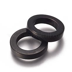 304ステンレススチールビーズ  リング  ガンメタ色  10x2mm  穴：6.5mm&nbsp;X-STAS-I137-11B