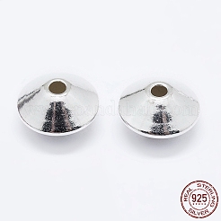 925スターリングシルバースペーサービーズ  ソーサービーズ  銀  6x3.3mm  穴：1.6mm&nbsp;STER-K167-023D-S
