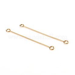 イオンプレーティング（IP）304ステンレススチールアイピン  ピアノ線9ピン  ゴールドカラー  36x0.6mm  穴：1.5mm&nbsp;X-STAS-I141-01A-G